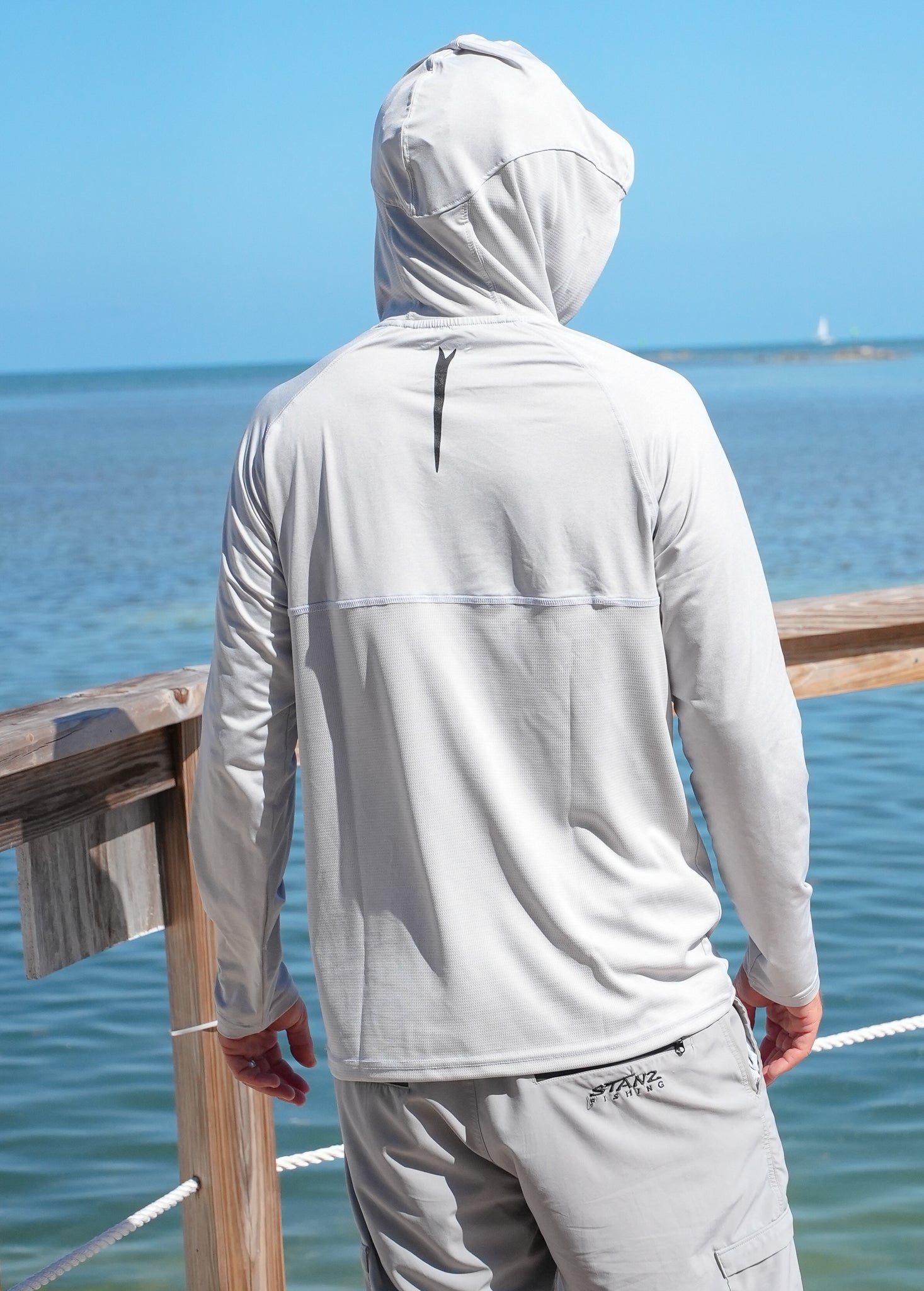 Hooded Long Sleeve Cationic Performance Shirt - STANZ Logo
