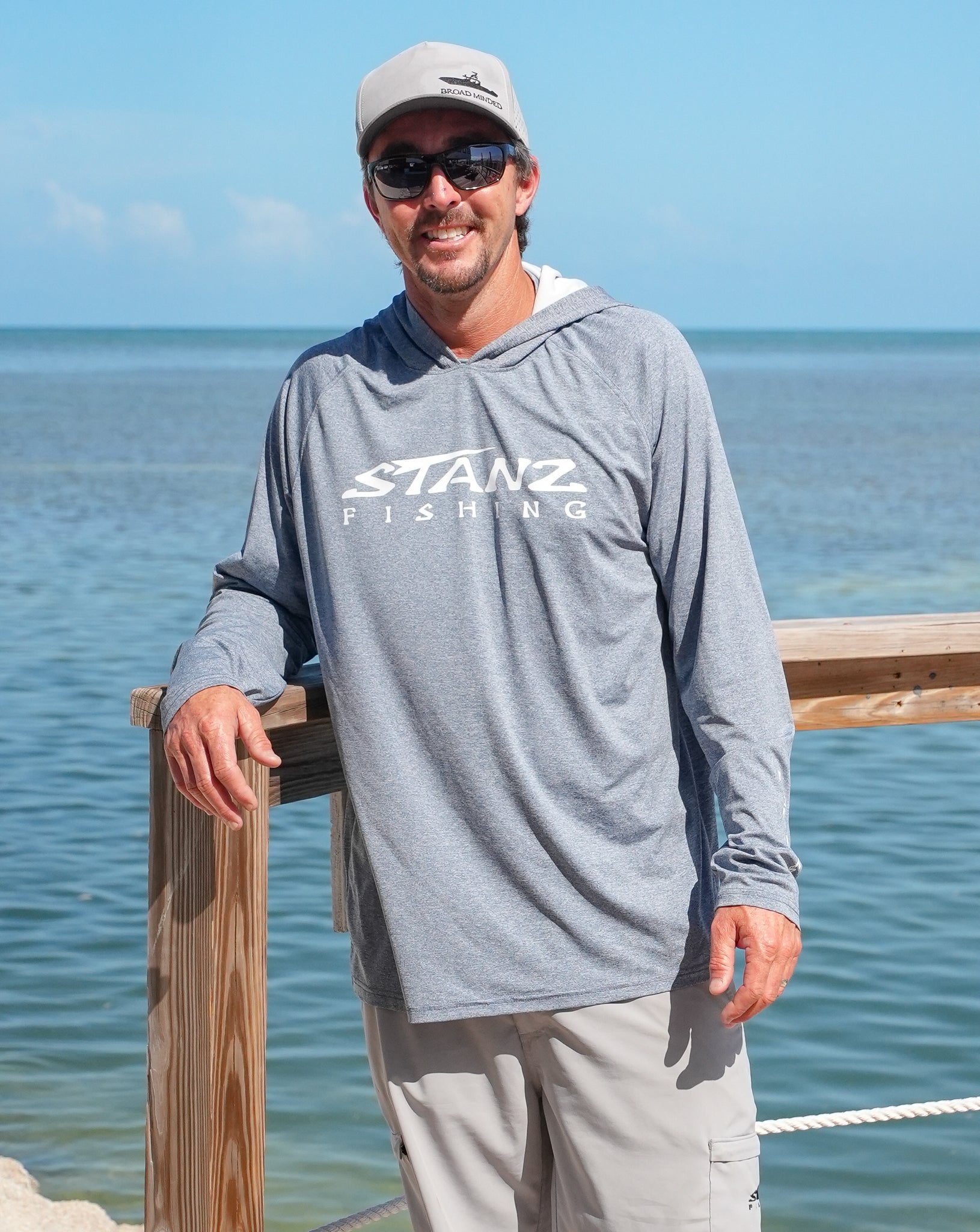 Hooded Long Sleeve Cationic Performance Shirt - STANZ Logo