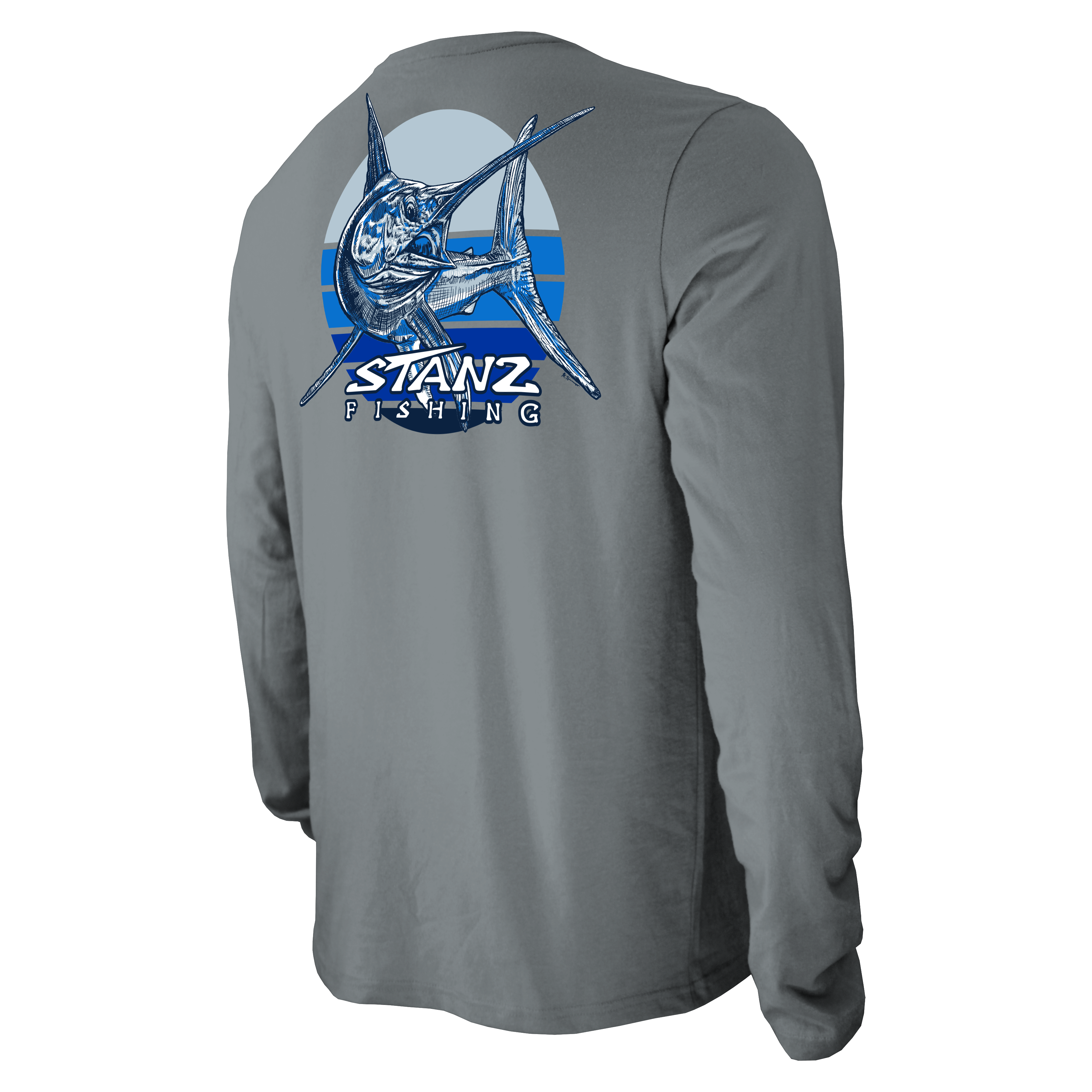 Men's Long Sleeve Tee - Jumping Swordfish